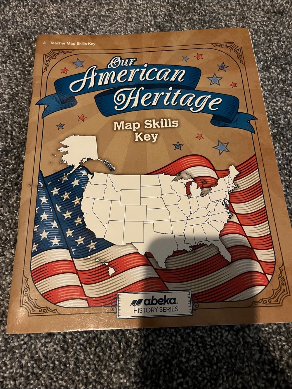 Abeka Our American Heritage Map Skills Key - Brown/Red/Blue